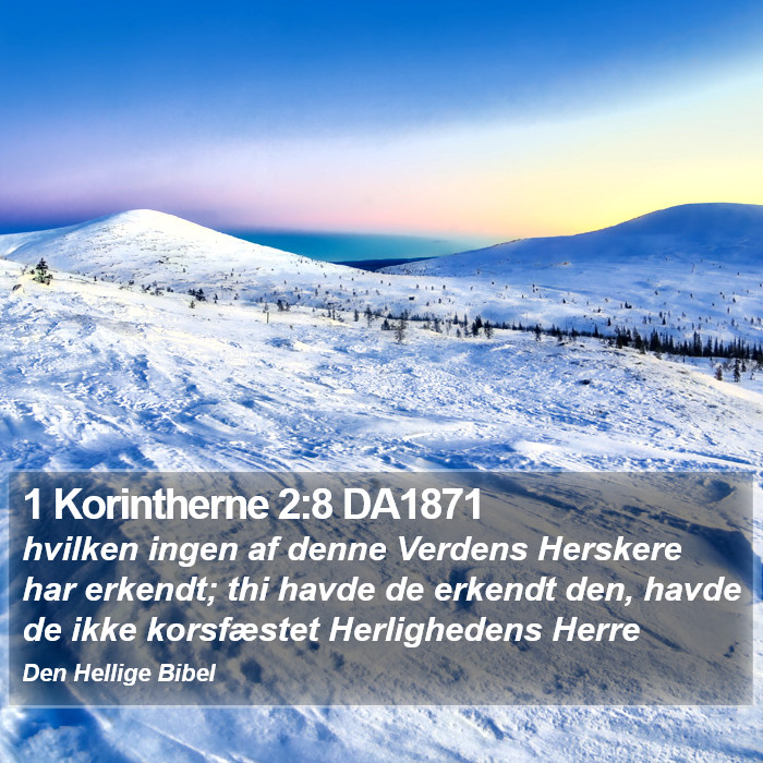 1 Korintherne 2:8 DA1871 Bible Study