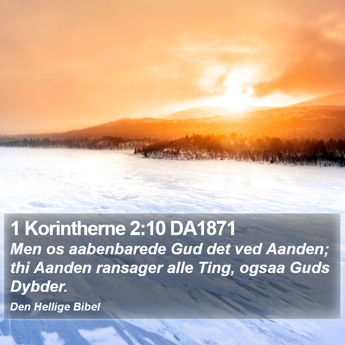1 Korintherne 2:10 DA1871 Bible Study