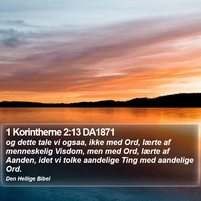 1 Korintherne 2:13 DA1871 Bible Study