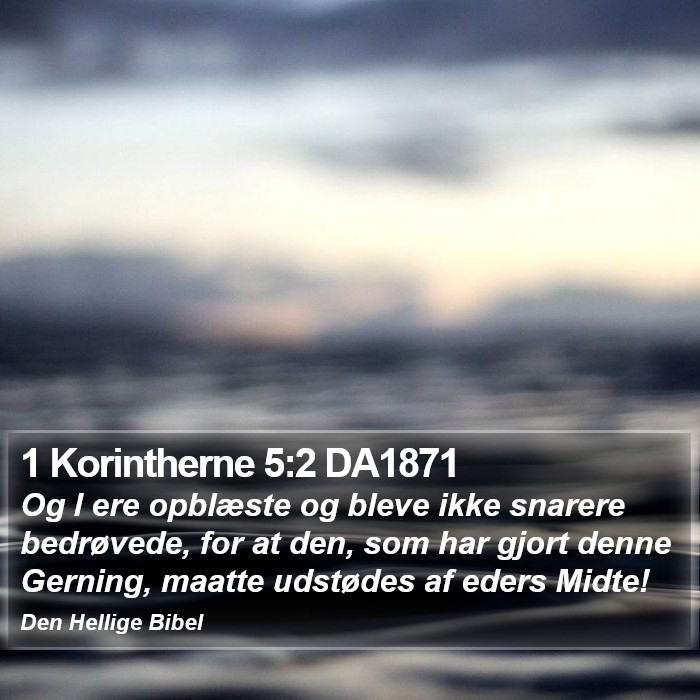 1 Korintherne 5:2 DA1871 Bible Study