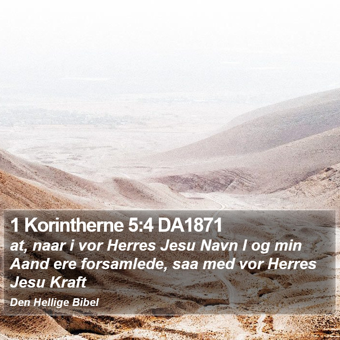 1 Korintherne 5:4 DA1871 Bible Study