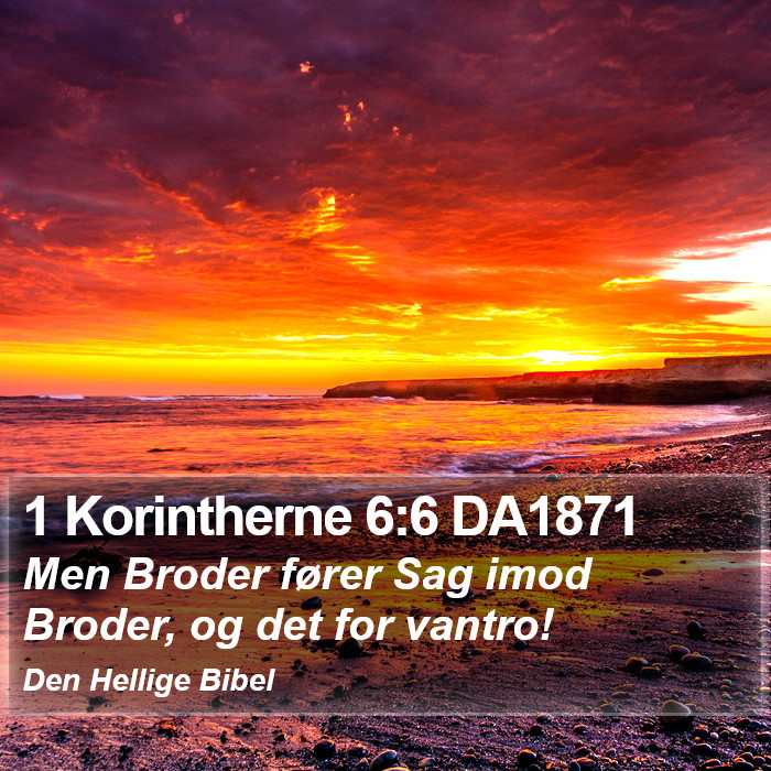 1 Korintherne 6:6 DA1871 Bible Study