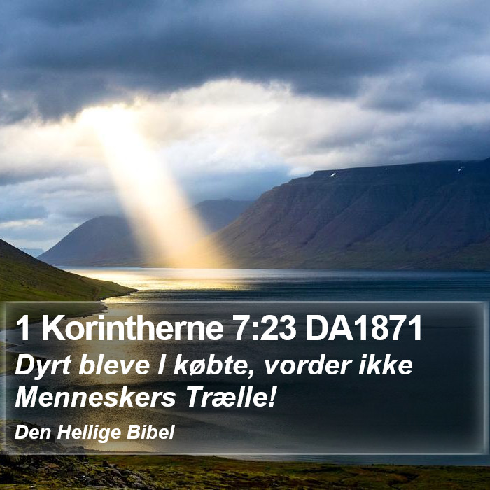 1 Korintherne 7:23 DA1871 Bible Study