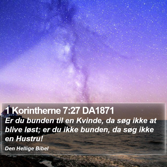 1 Korintherne 7:27 DA1871 Bible Study