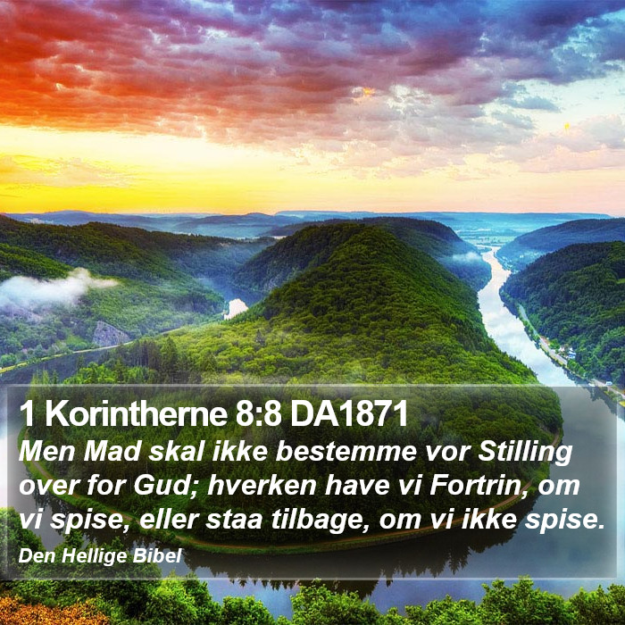 1 Korintherne 8:8 DA1871 Bible Study