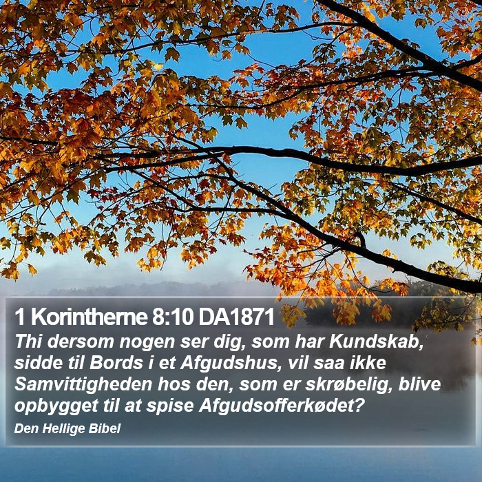 1 Korintherne 8:10 DA1871 Bible Study