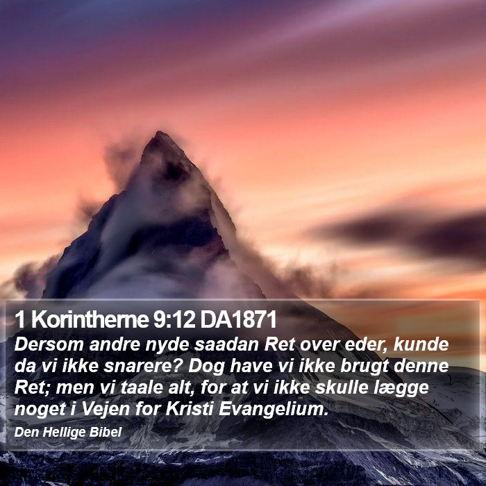 1 Korintherne 9:12 DA1871 Bible Study