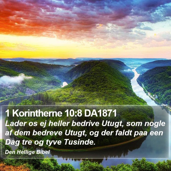 1 Korintherne 10:8 DA1871 Bible Study