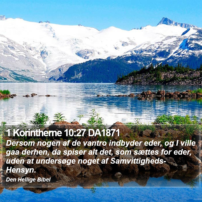 1 Korintherne 10:27 DA1871 Bible Study