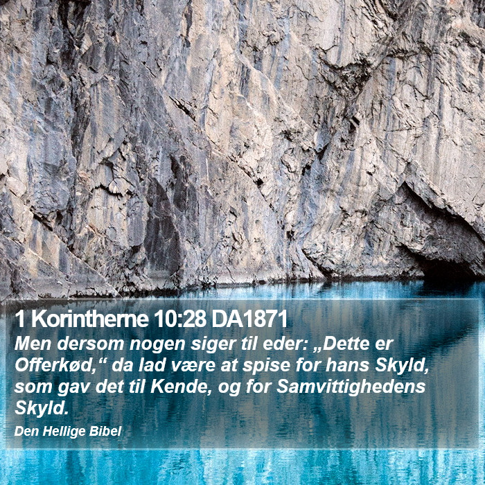 1 Korintherne 10:28 DA1871 Bible Study