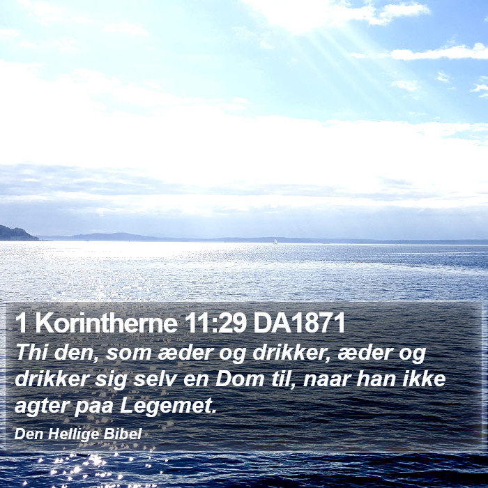 1 Korintherne 11:29 DA1871 Bible Study