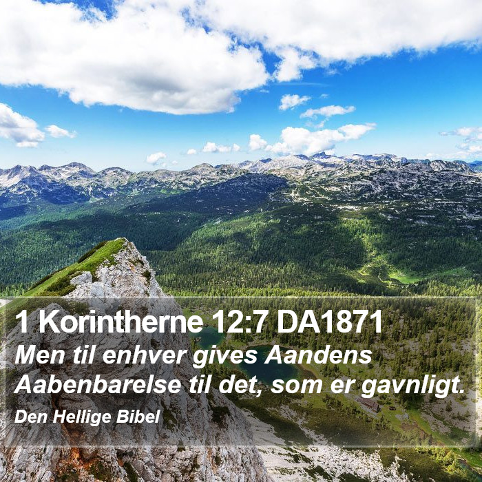 1 Korintherne 12:7 DA1871 Bible Study