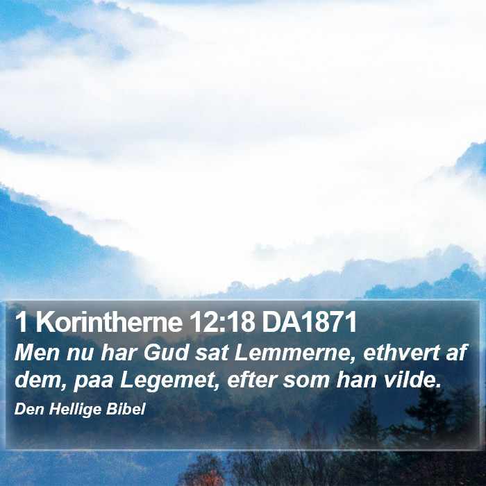 1 Korintherne 12:18 DA1871 Bible Study