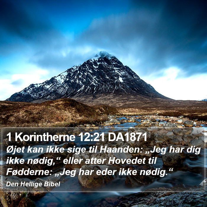 1 Korintherne 12:21 DA1871 Bible Study