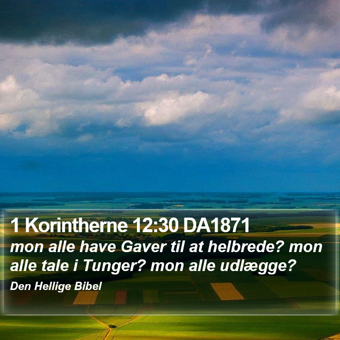 1 Korintherne 12:30 DA1871 Bible Study