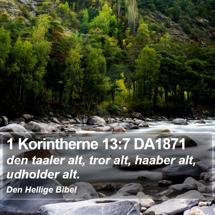 1 Korintherne 13:7 DA1871 Bible Study