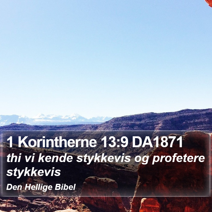 1 Korintherne 13:9 DA1871 Bible Study