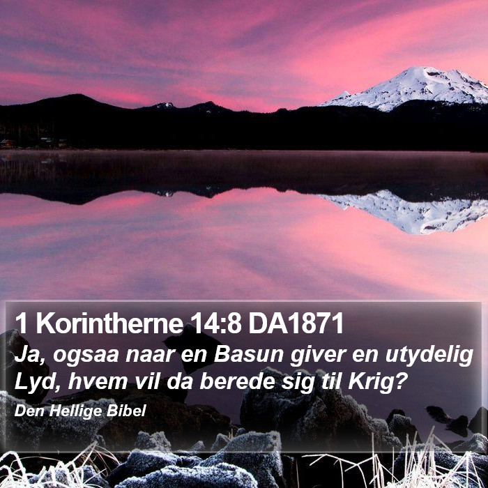 1 Korintherne 14:8 DA1871 Bible Study