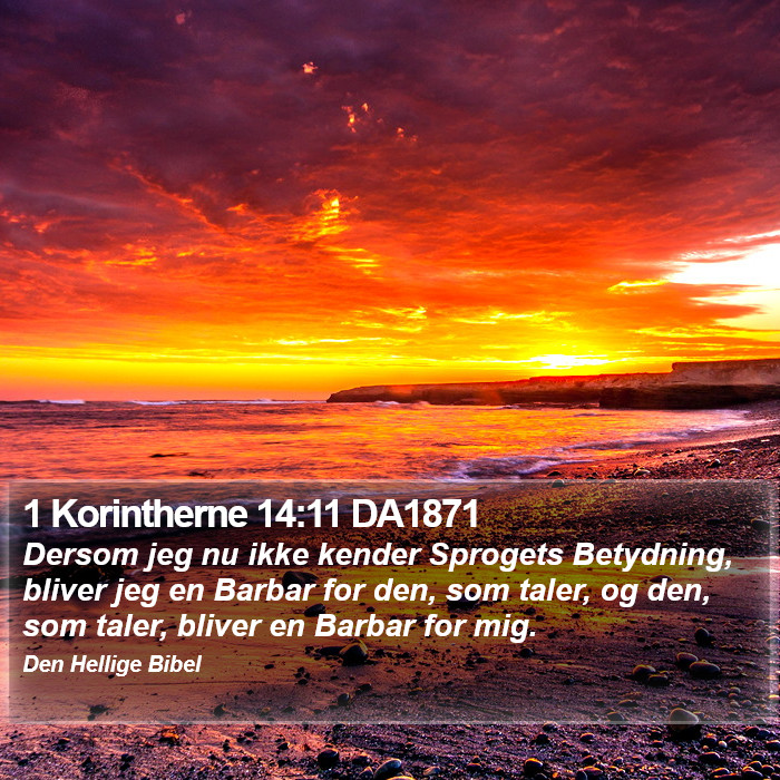 1 Korintherne 14:11 DA1871 Bible Study