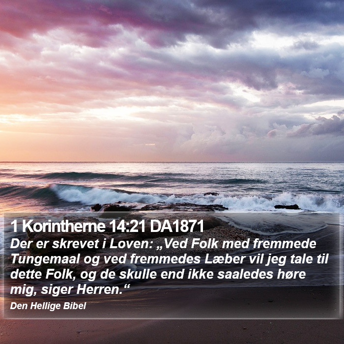 1 Korintherne 14:21 DA1871 Bible Study