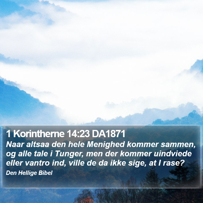 1 Korintherne 14:23 DA1871 Bible Study