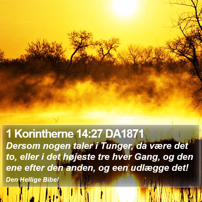 1 Korintherne 14:27 DA1871 Bible Study