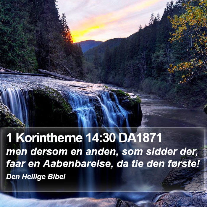 1 Korintherne 14:30 DA1871 Bible Study