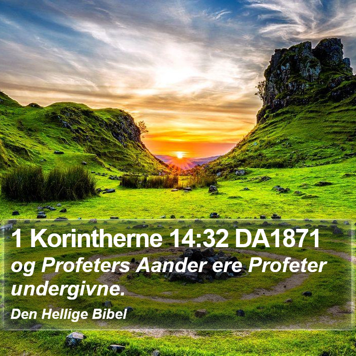 1 Korintherne 14:32 DA1871 Bible Study