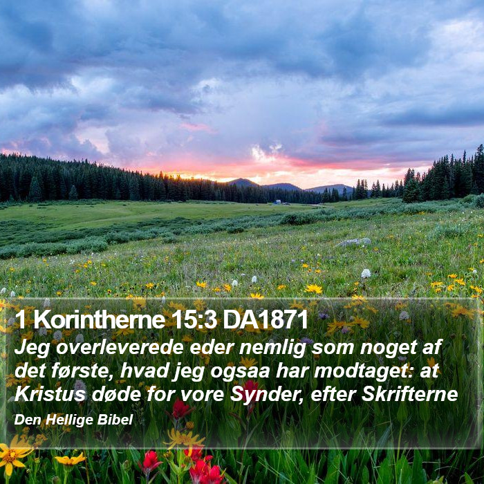 1 Korintherne 15:3 DA1871 Bible Study