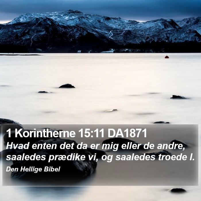 1 Korintherne 15:11 DA1871 Bible Study