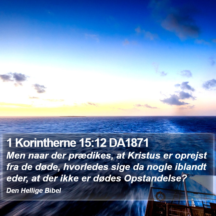 1 Korintherne 15:12 DA1871 Bible Study