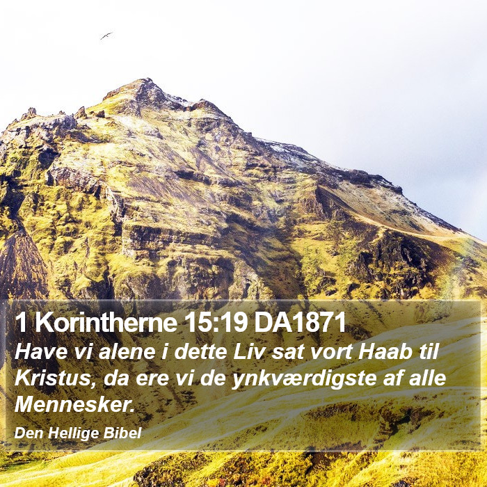 1 Korintherne 15:19 DA1871 Bible Study