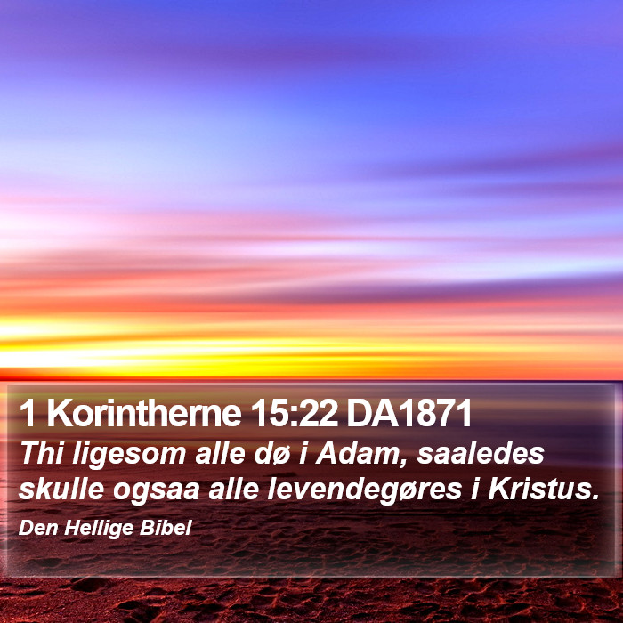 1 Korintherne 15:22 DA1871 Bible Study