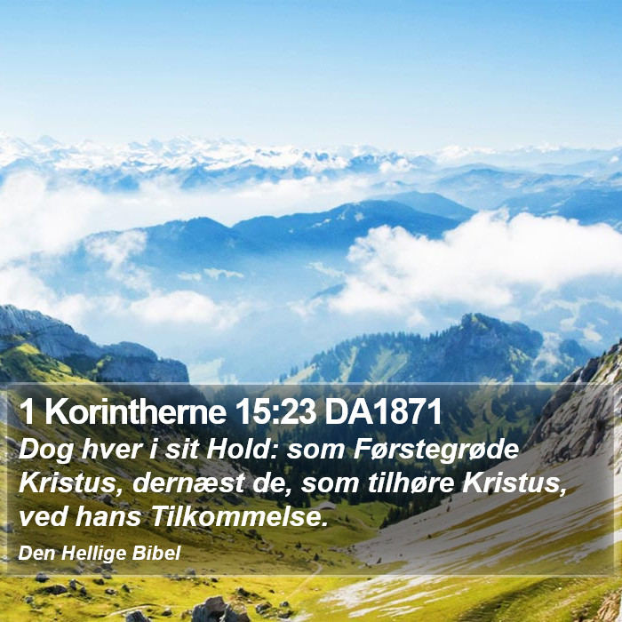 1 Korintherne 15:23 DA1871 Bible Study