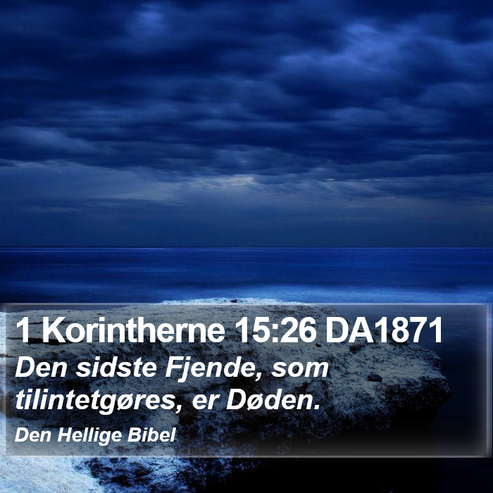 1 Korintherne 15:26 DA1871 Bible Study