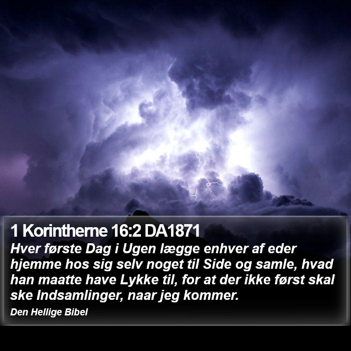 1 Korintherne 16:2 DA1871 Bible Study