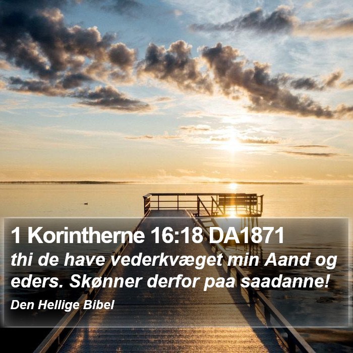 1 Korintherne 16:18 DA1871 Bible Study