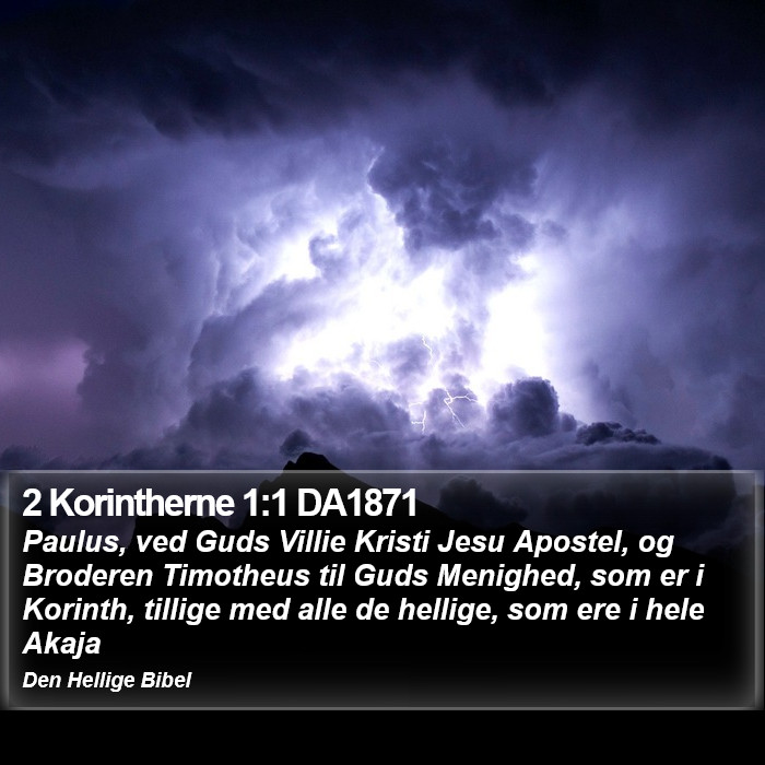 2 Korintherne 1:1 DA1871 Bible Study