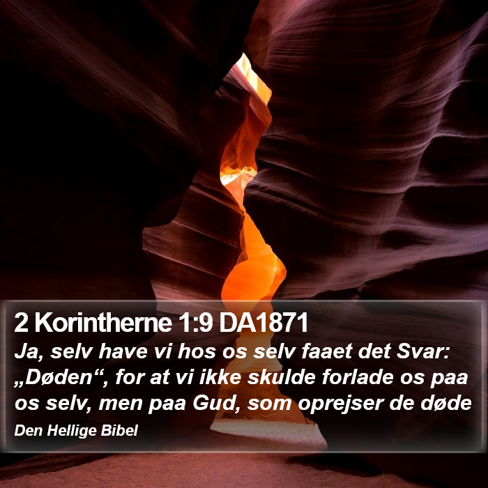 2 Korintherne 1:9 DA1871 Bible Study