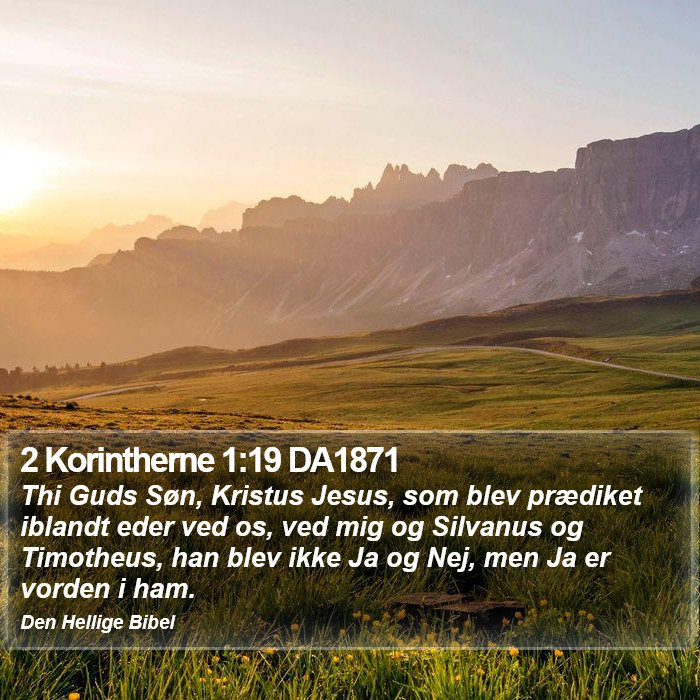 2 Korintherne 1:19 DA1871 Bible Study