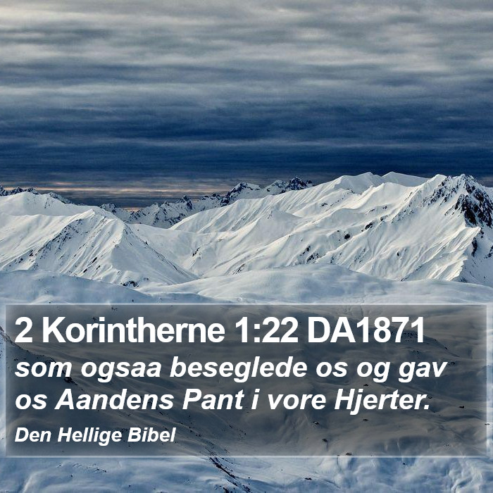 2 Korintherne 1:22 DA1871 Bible Study