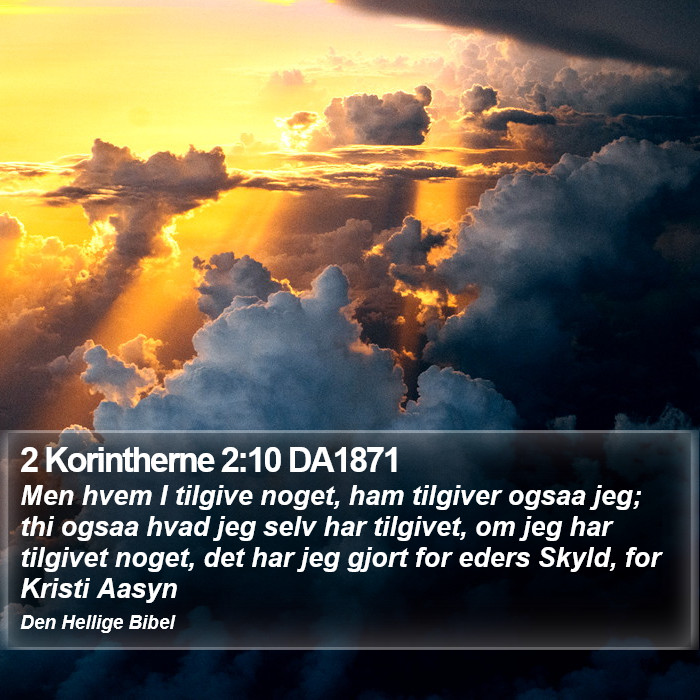 2 Korintherne 2:10 DA1871 Bible Study