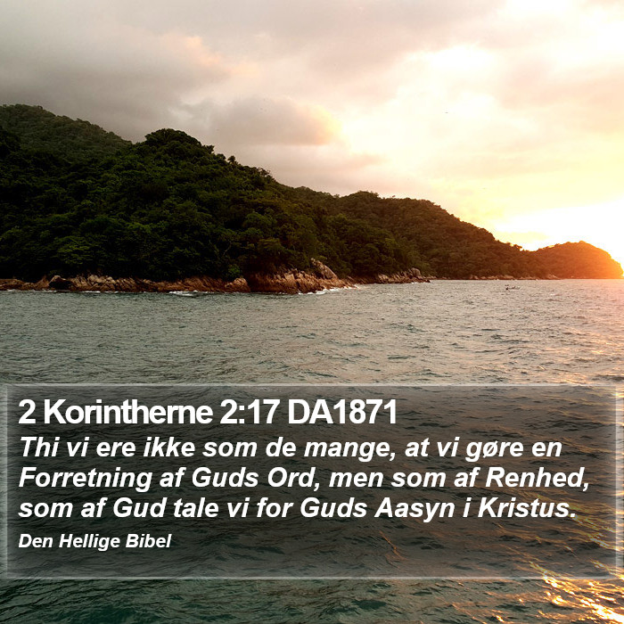 2 Korintherne 2:17 DA1871 Bible Study