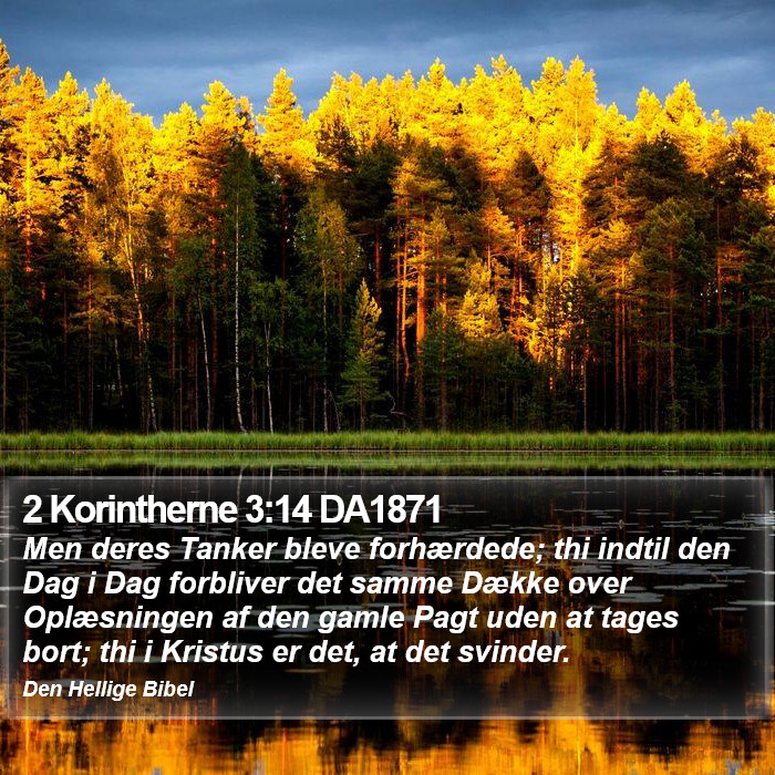 2 Korintherne 3:14 DA1871 Bible Study