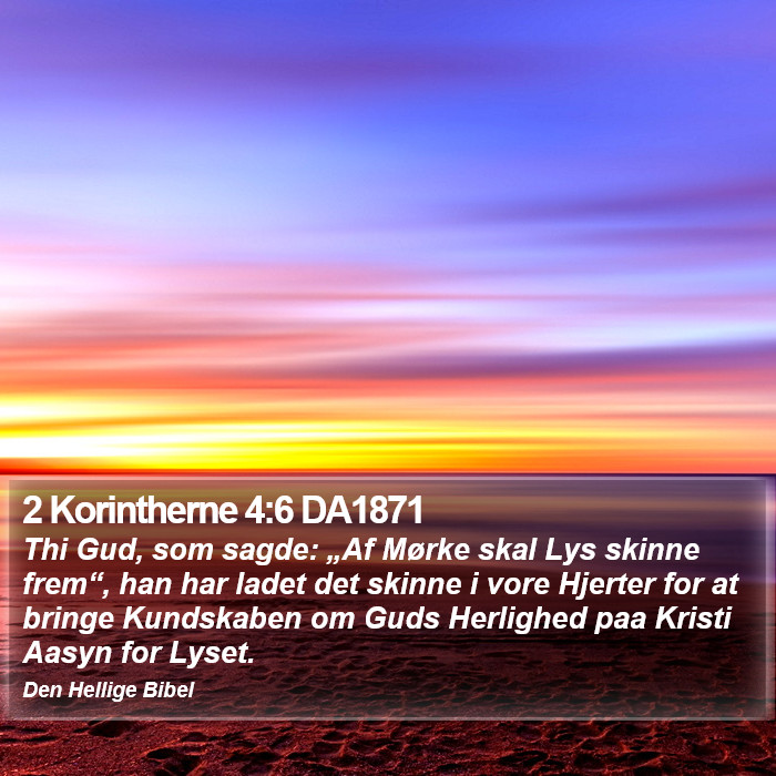 2 Korintherne 4:6 DA1871 Bible Study