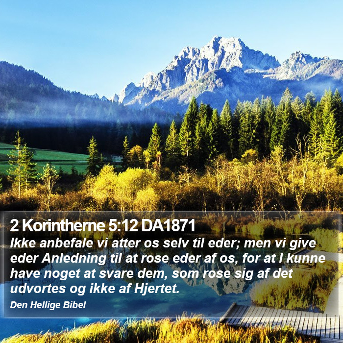 2 Korintherne 5:12 DA1871 Bible Study