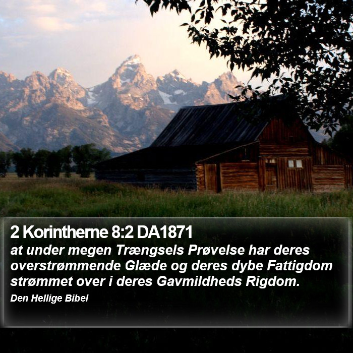 2 Korintherne 8:2 DA1871 Bible Study