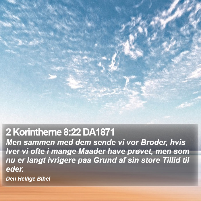 2 Korintherne 8:22 DA1871 Bible Study