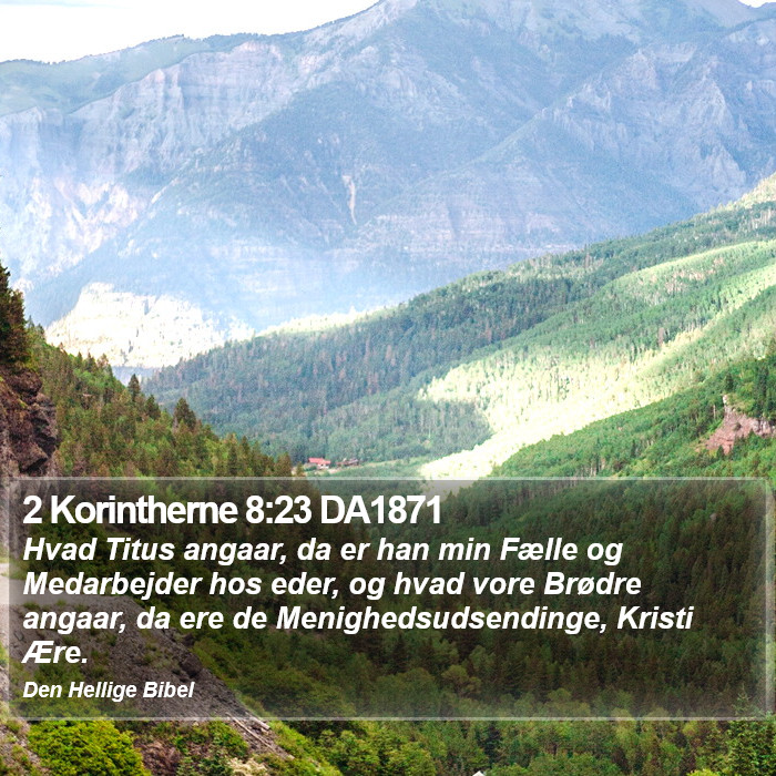 2 Korintherne 8:23 DA1871 Bible Study