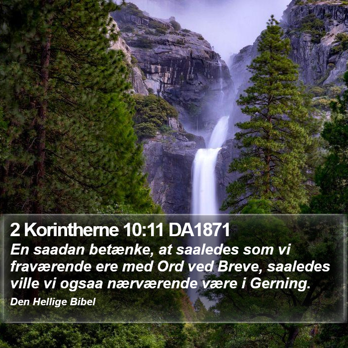 2 Korintherne 10:11 DA1871 Bible Study